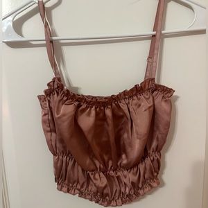 satin going out top!